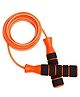 JASPO Elite Adjustable Skipping Rope with Smooth Bearings | 6mm Thick PVC Speed Rope, 110 Inch Length, Weight 155gm Soft Foam Handles (All Age Groups) (Orange)