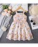 Mark & Mia Viscose Sleeveless Floral Printed Frock with Bow Applique - Multicolor