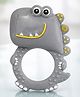Totilo Baby Bell Teether, Dino Design- Grey