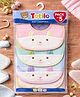 Totilo Baby Cotton Printed Feeding Snap Button Aprons Bibs Everyday Use (Pack of 5)