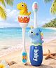 Totilo Baby Toothbrush, Soft & Safe First Toothbrush for Kids (Pack of 2)- Yellow & Blue