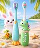 Totilo Baby Toothbrush, Soft & Safe First Toothbrush for Kids (Pack of 2)- Blue & Green