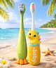Totilo Baby Toothbrush, Soft & Safe First Toothbrush for Kids (Pack of 2)- Green & Yellow
