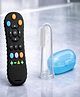 Totilo Baby Remote Teether And BPA Free Silicone Finger Brush-Black + Blue