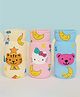 Totilo Baby Soft Premium Quality  Feeding Bottle Cover Stretchable Soft Velvet Plush Cartoon Prints, Suitable UPTO 250 ml - Pink, Blue & Yellow(Pack of 3)