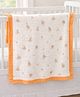 Totilo Baby Muslin Organic Cotton Super Soft Absorbent Muslin 6 Layer Blanket- Orange