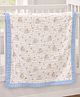 Totilo Baby Muslin Organic Cotton Super Soft Absorbent Muslin 6 Layer Blanket- Blue