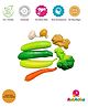 Rubbabu  Realistic Vegetables Play Set Toys 8 Pcs Multicolor
