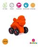 Rubbabu Aniwheels Monkey Toys Multi color