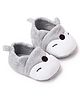 KIDLINGSS Animal Face Designed Slip On Booties - Grey