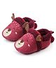 KIDLINGSS Reindeer Designed Fur Detailed Slip On Booties - Wine