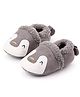 KIDLINGSS Penguin Designed & Fur Detailed Slip On Booties - Grey