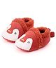KIDLINGSS Penguin Designed & Fur Detailed Slip On Booties - Rust Orange
