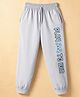 Taeko Single Jersey Knit Full Length Track Pants With Text Print - Light Blue