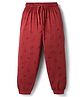 Taeko Single Jersey Knit Full Length Track Pants With Leaf Print - Maroon