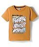 Taeko Single Jersey Knit Half Sleeves T-Shirt With Game Print - Golden