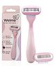 WELME Reusable Hair Removal Razor for Women with Aloe Vera & Vitamin E Pink Pack of 1