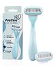 WELME Reusable Hair Removal Razor for Women with Aloe Vera & Vitamin E Blue Pack of 1