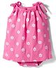 Babyhug 100% Cotton Knit Sleeveless Floral Printed Frock Style Onesie - Pink