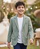 Pine Kids Knit Full Sleeves Solid Blazer - Olive Green