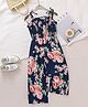 Mark & Mia Sleeveless Jumpsuit with Floral Print - Navy Blue