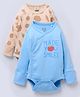 Ed-A-Mamma Cotton Woven Pack Of 2 Full Sleeves Vegetables Printed Onesies - Multi Colour