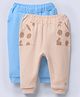 Ed-a-Mamma Cotton Knit Pack Of 2 Vegetables & Hi Text Printed Joggers - Multi Colour