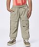 Ed-a-Mamma Cotton Knit Solid Cargo Joggers - Olive Green