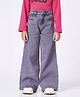 Ed-a-Mamma Cotton Knit Washed Flared Jeans - Purple