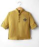 Little Bull Full Sleeves Beetle Brooch Detailed Asymmetrical Kurta - Yellow