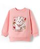 KIDLINGSS Cotton Knit Full Sleeves Bunny Printed Light Winter Sweatshirt - Light Pink