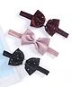 Babyhug Headbands  with Bow Applique Pack of 3 - Multicolor