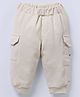 Ed-a-Mamma Cotton Knit Solid Joggers - Beige