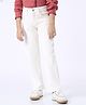 Ed-a-Mamma Cotton Knit Solid Jeans - Off White