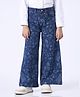 Ed-a-Mamma Cotton Knit Floral Printed Jeans - Blue