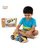 Pingo Play Premium Wooden Race Car Construction Toy for Kids 3+ | Build & Play Vehicle Set with Nuts, Bolts & Tool | Montessori Educational Wooden Toy (48 Pieces)