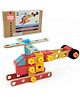 Pingo Play Premium Wooden Helicopter Build & Play Construction Set for 3 Year+ Kids | 44-Piece Build & Play Educational Set with Nuts, Bolts & Tool | Montessori Wooden Toy