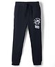 US Polo Assn Cotton Knit Full Length Text Printed Track Pant - Black