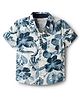 CrayonFlakes Rayon Woven Half Sleeves Floral & Leaves Printed Shirt - Off White