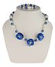 Daizy Floral Applique & Pearls Detailed Jewellery Set - Blue