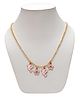 Daizy Dolphin & Star Charm Detailed Necklace - Babypink