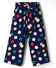 CrayonFlakes Rayon Woven Polka Dots Printed Palazzo - Navy