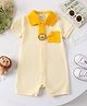 Mark & Mia Cotton Half Sleeves Romper with Lion Applique - Beige