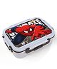 Marvel By SKI 3 Compartment Stainless Steel Bento Lunch Box With Spiderman Print - Grey