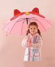 Babyhug Free Size Umbrella with Butterfly Print - Pink