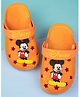 Yellow Bee Mickey & Friends Featuring Mickey Mouse Applique Detailed Perforated Slingback Clogs - Orange