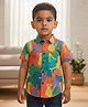 Vastrarth Cotton Woven Half Sleeves Animal Printed Shirt - Green