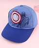 Pine Kids Marvel Cotton Woven Summer Cap With Avengers Graphics Blue - Diameter 18 cm
