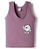 Tango Single Jersey Knit Sleeveless Vest With Earth Print - Wine