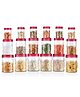 Milton Vitro Pet Canister Set of 18 (6x230ml, 6x600ml, 6x1180ml) Airtight, Food Grade, Transparent, Stackable, for Grains, Pulses, Spices, Cereals, Cookies, Dry Fruits, Fridge Storage Container
